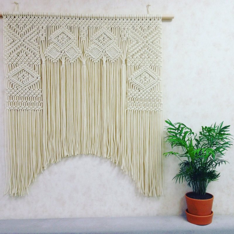 Macrame curtain