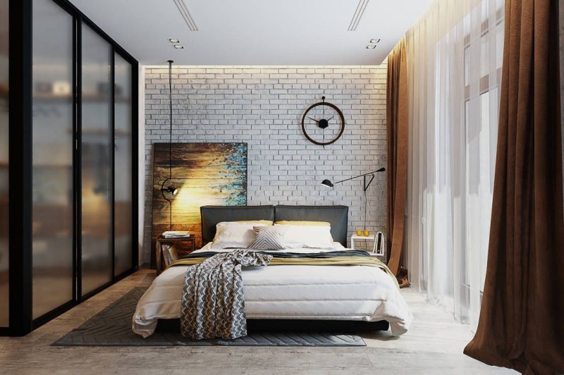 Loft style bedroom design