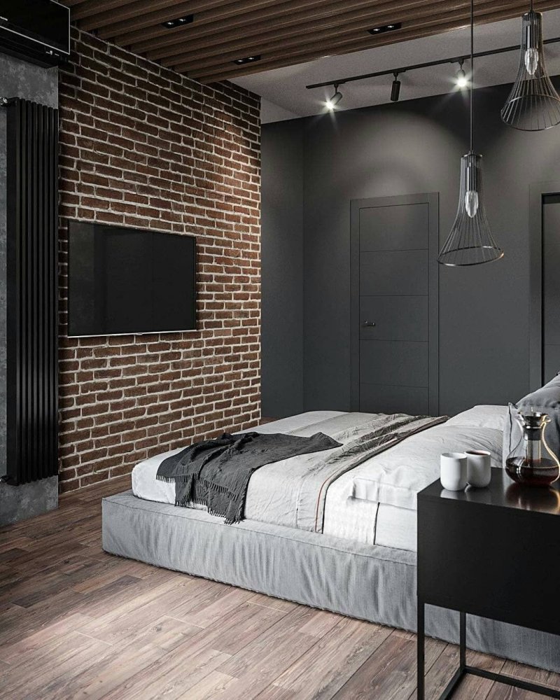 Loft style bedroom design