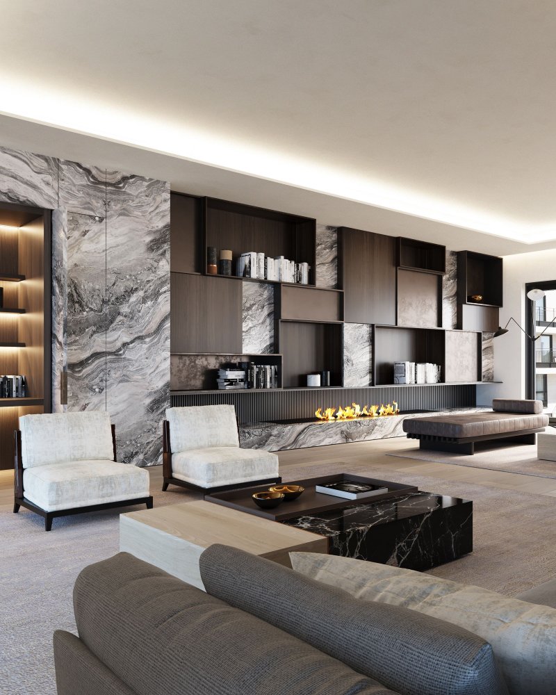 Living room interior in a modern style