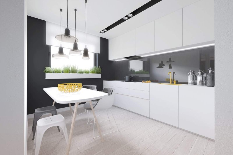 Minimalism style in the interior of the kitchen