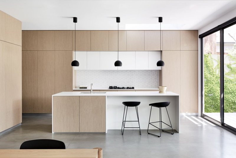 Minimalism style in the interior of the kitchen