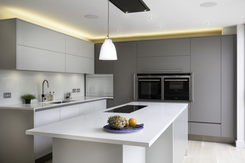 Gray kitchen in a modern style