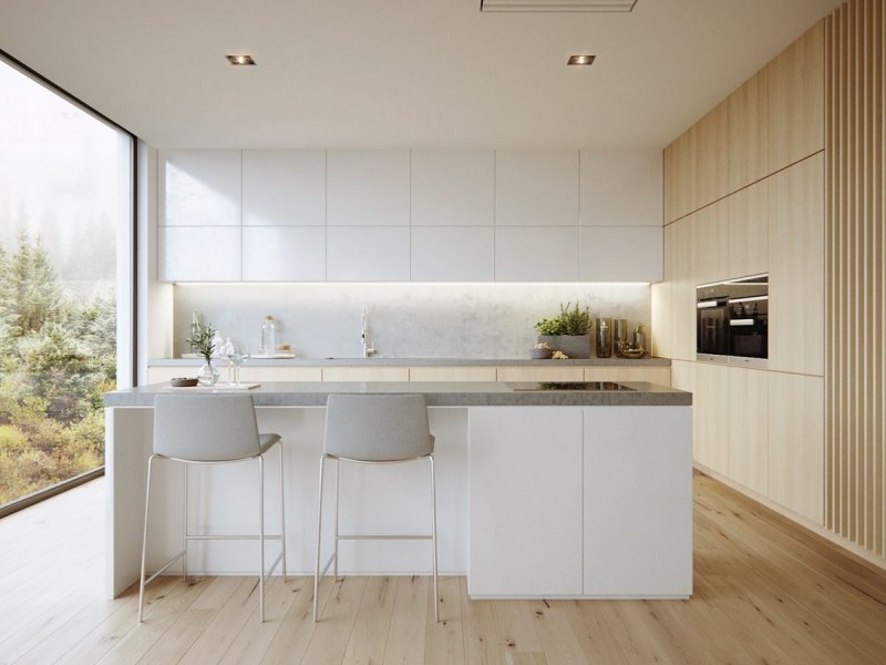 White kitchen in a modern style