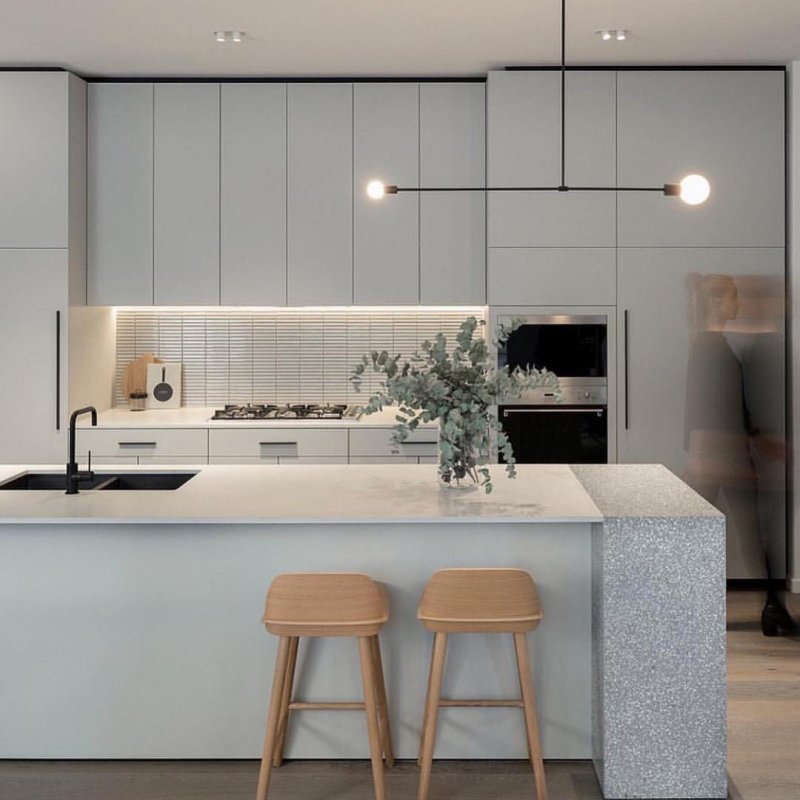 Minimalism style in the interior of the kitchen