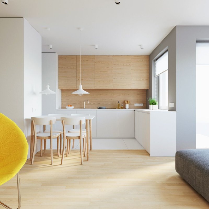 The interior of the kitchen is minimalism