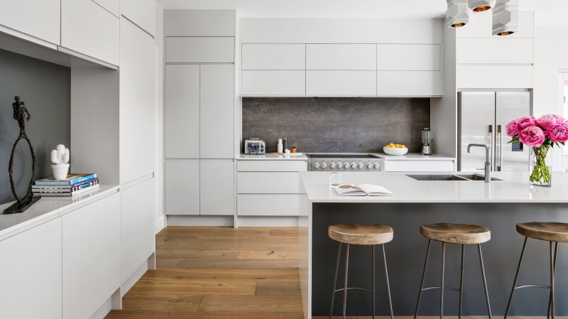 White kitchen in a modern style