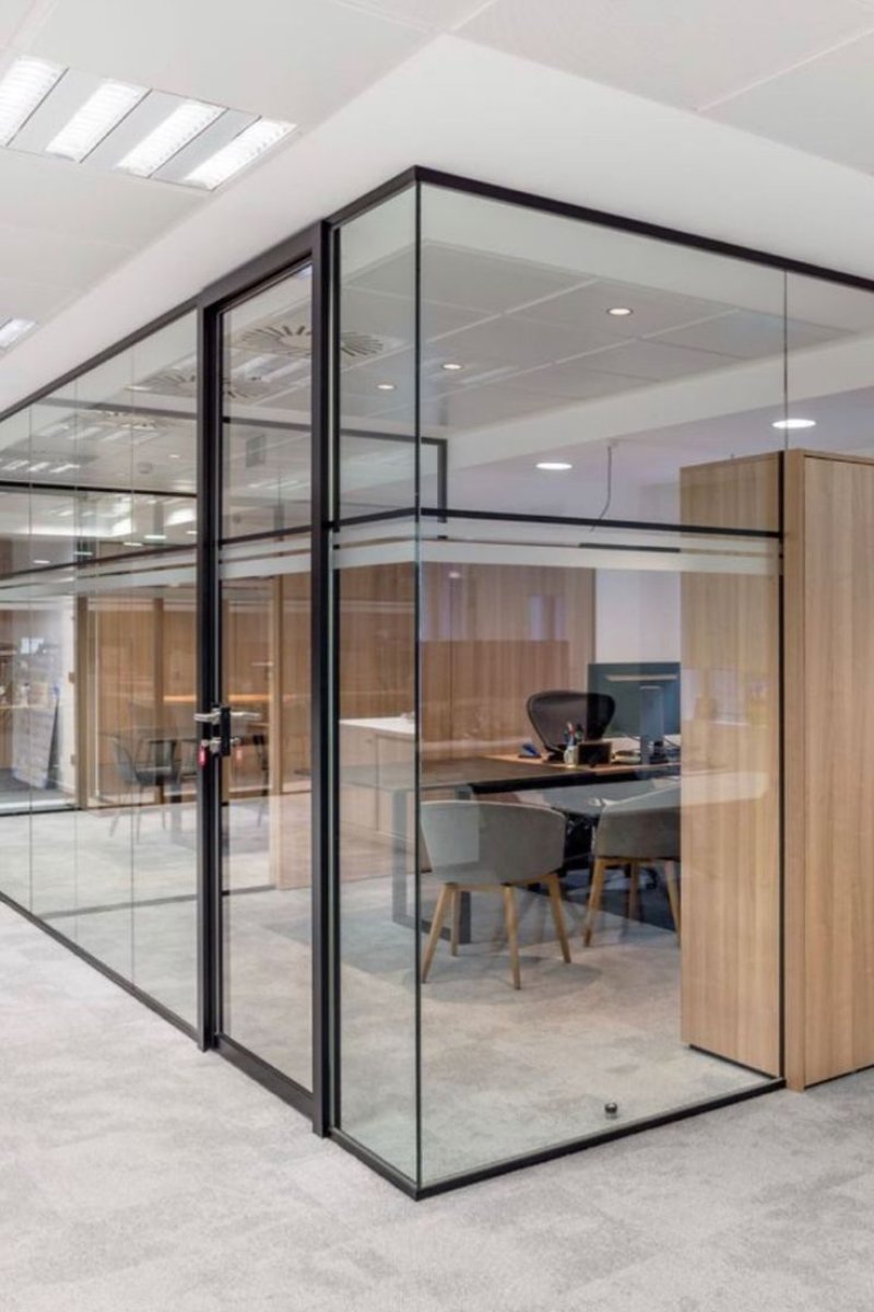 Glass partitions Office