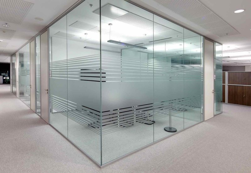 Glass partitions Office