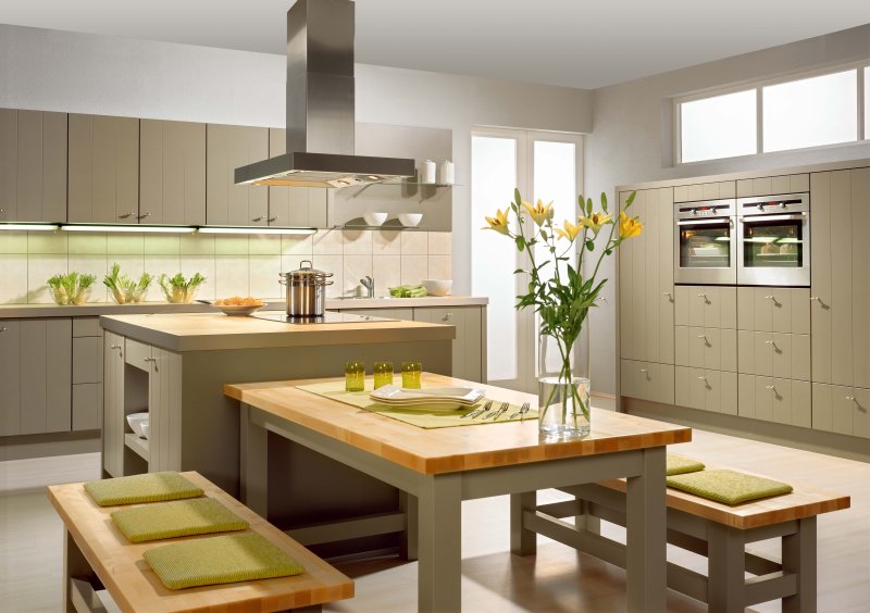 Eco -style in the interior of the kitchen