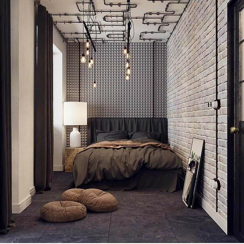 Loft style bedroom design