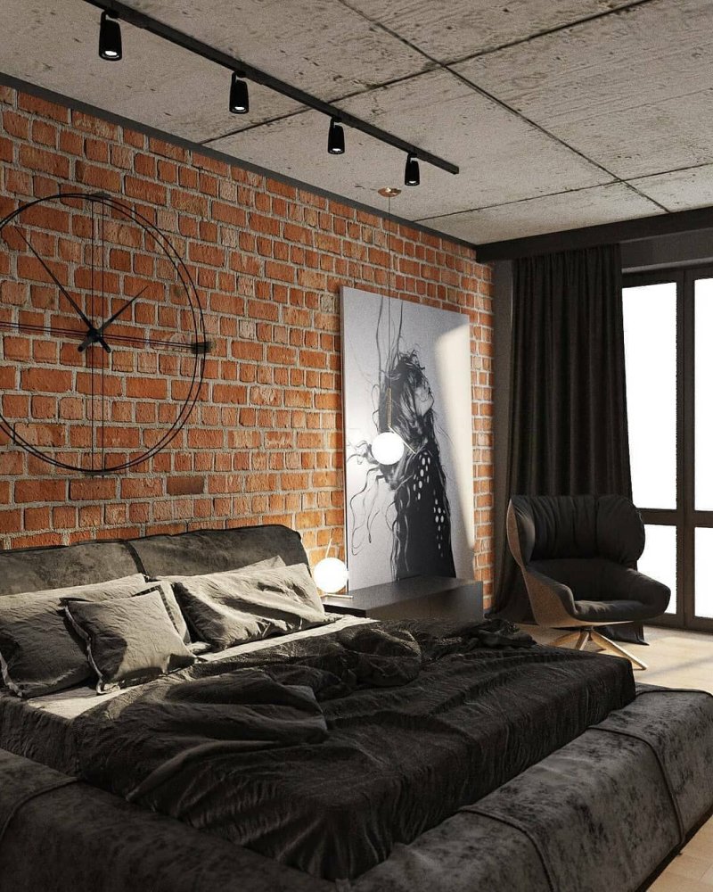 Loft style bedroom design