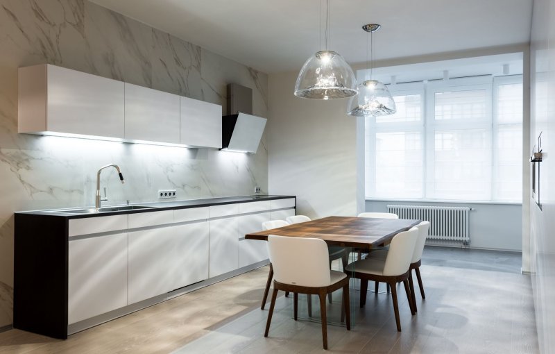 Minimalism style in the interior of the kitchen