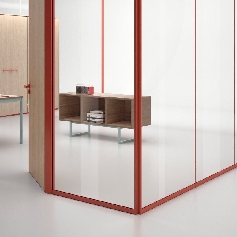 Glass partition to the office