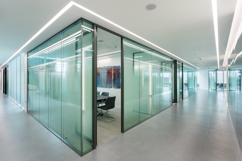 Glass partitions Office