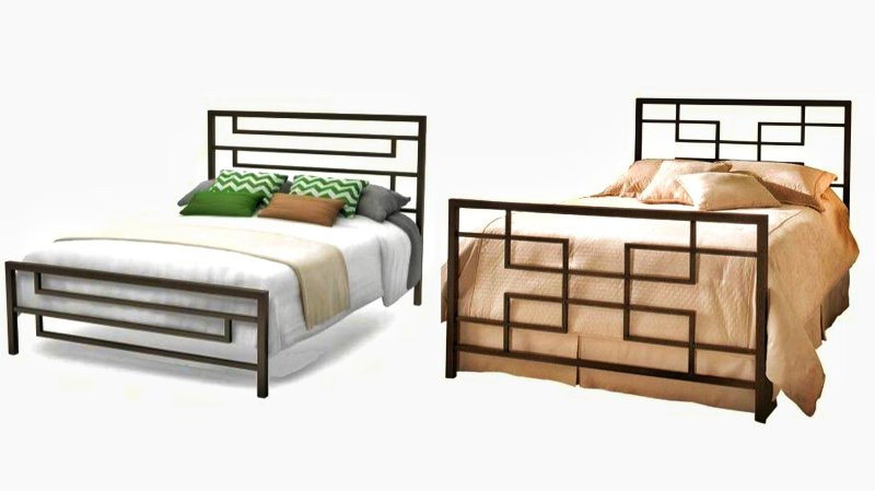 Metal double bed