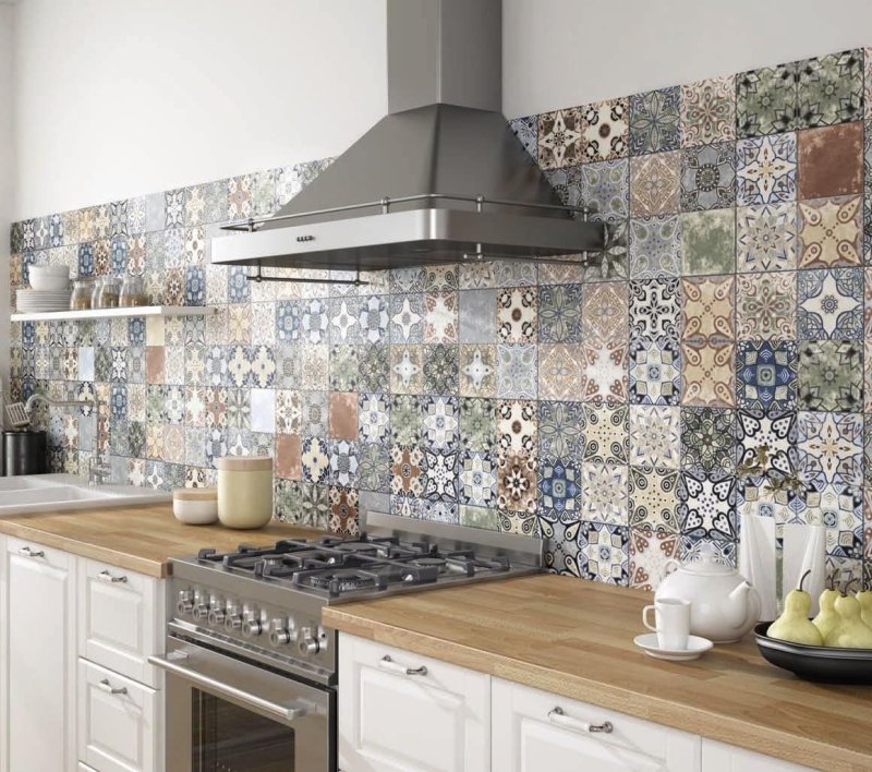 Kitchen tiles per apron