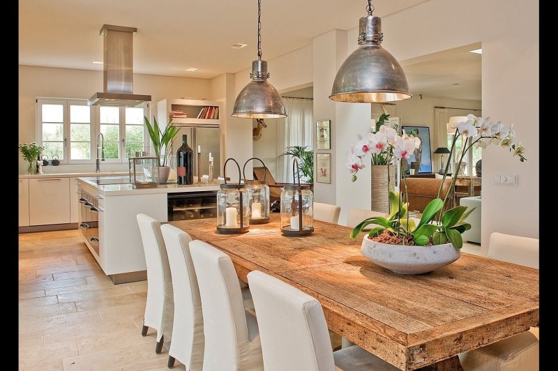 Dining room kitchen in a modern style