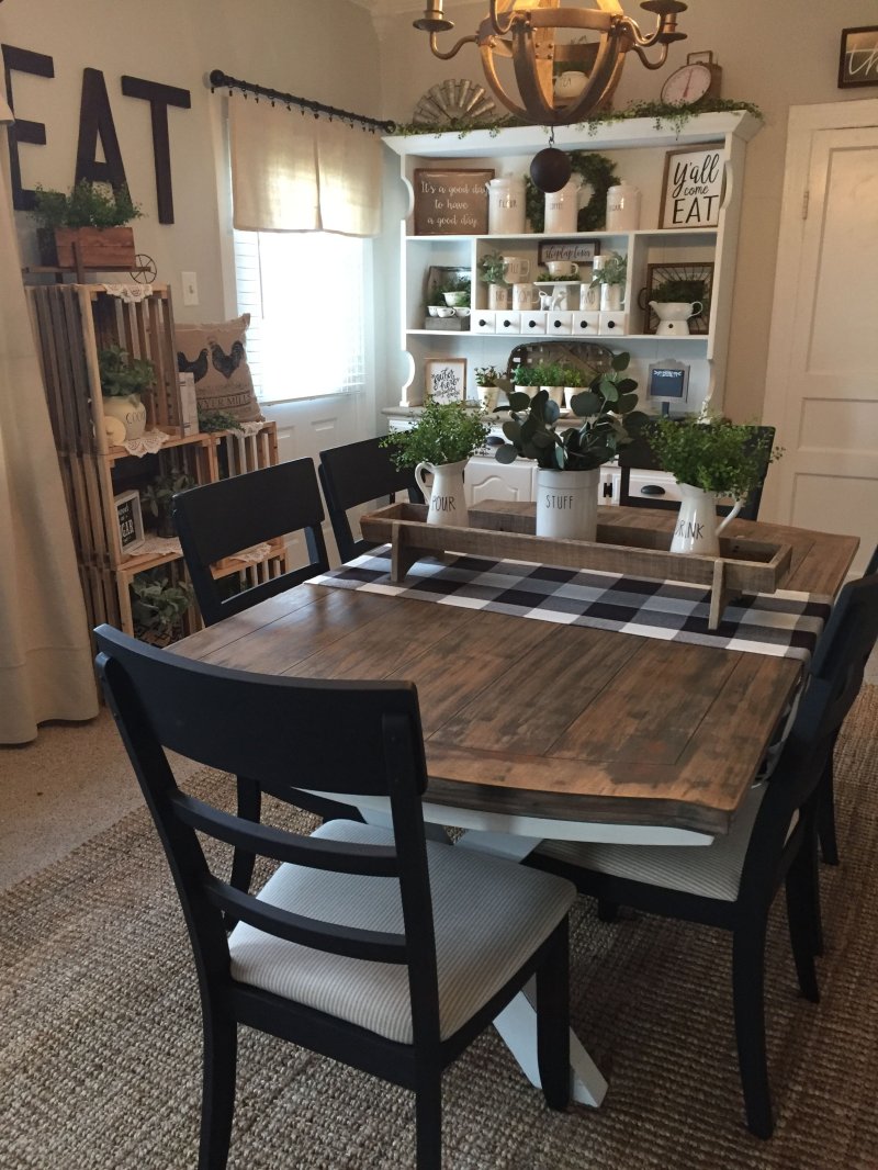 Dining table in the interior