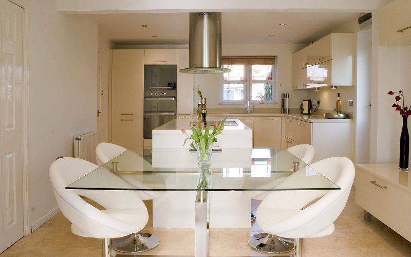 Kitchen tables in the interior