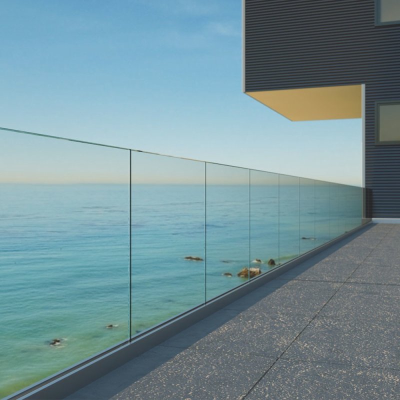 Glass fences for a balcony