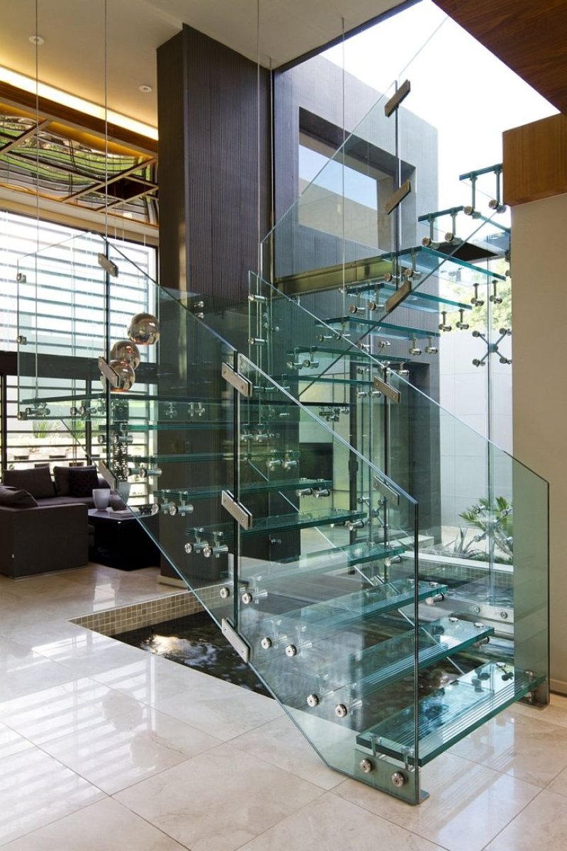 Glass staircase