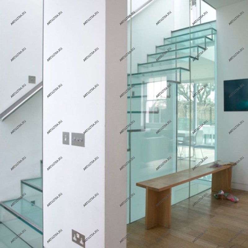 Glass staircase