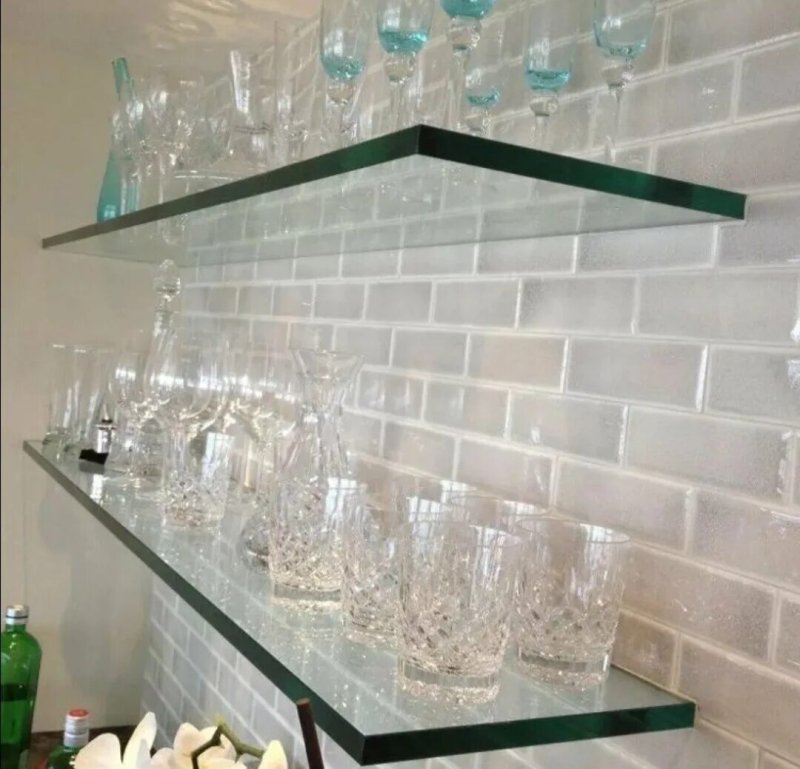 Glass shelves