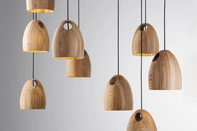 Ross Gardam - A wooden suspension lamp