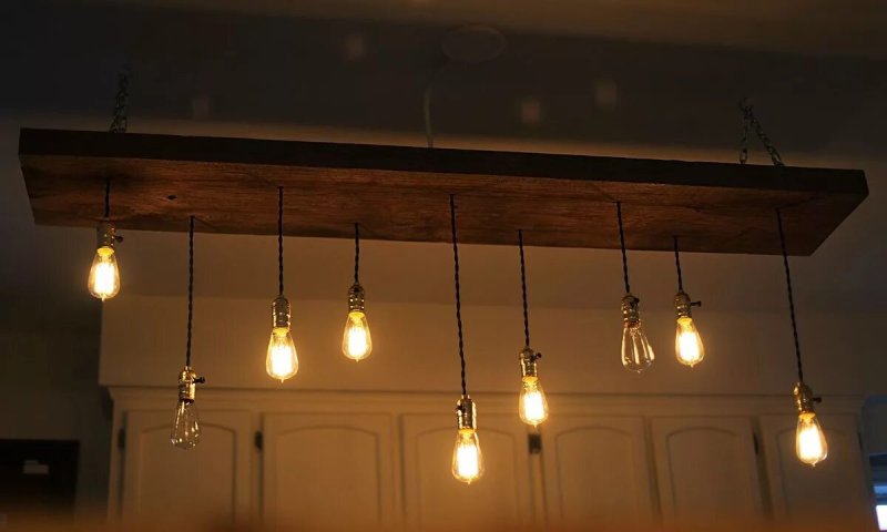 Loft -style wooden chandeliers