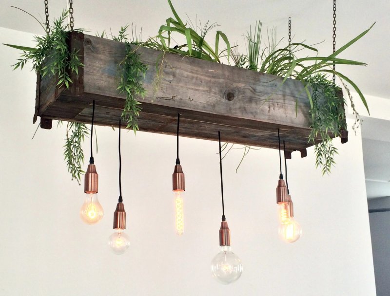 Loft -style wooden chandeliers