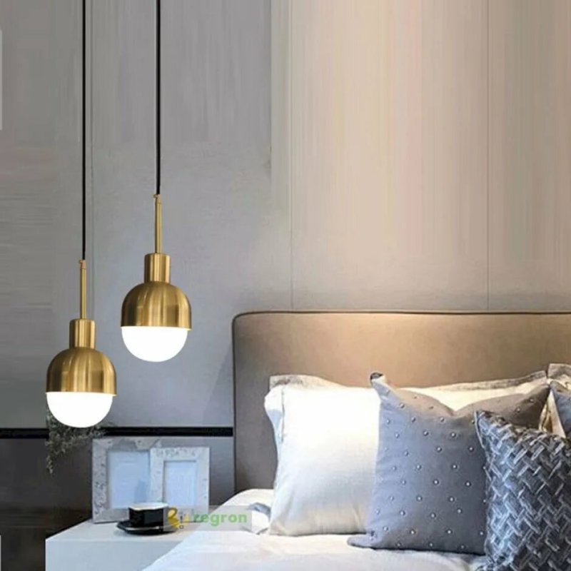 Suspended lamp in the bedroom