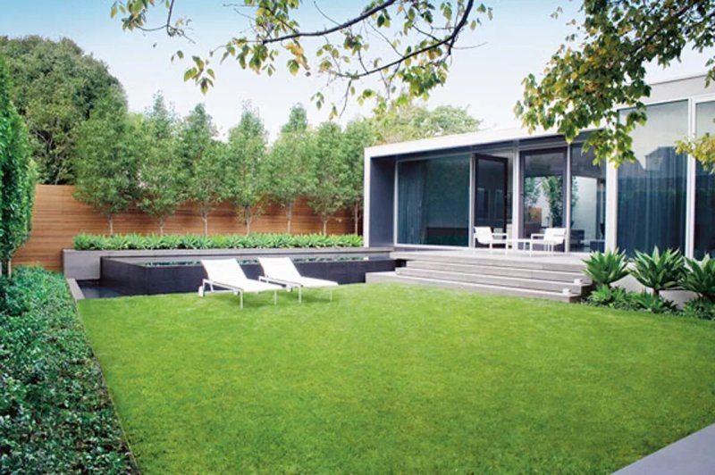 Landscape design in the style of minimalism