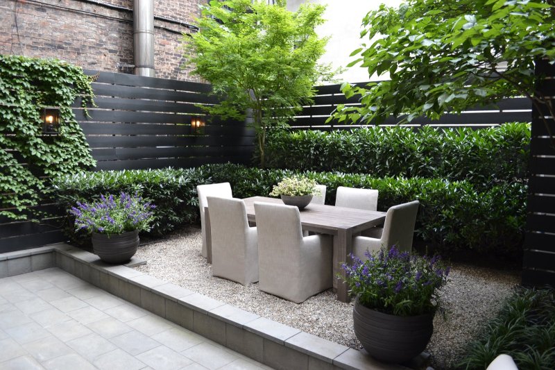 Landscaping in modern style