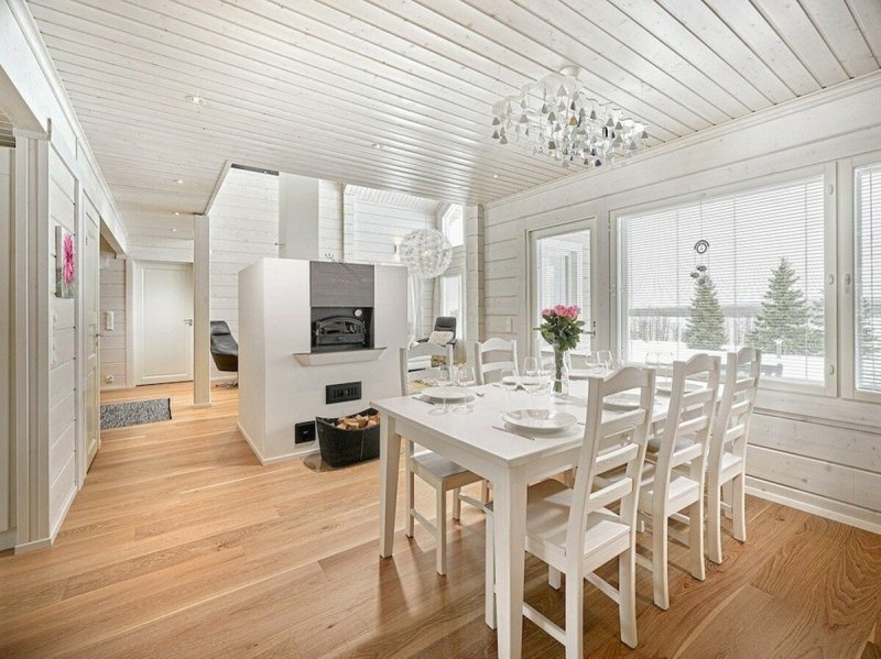 The interior of a country house in the Scandinavian style