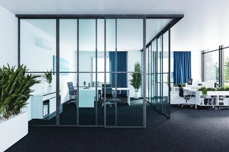 Glass partitions Office