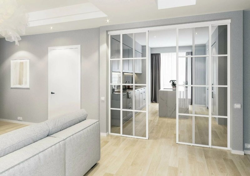 Glass partition for zoning