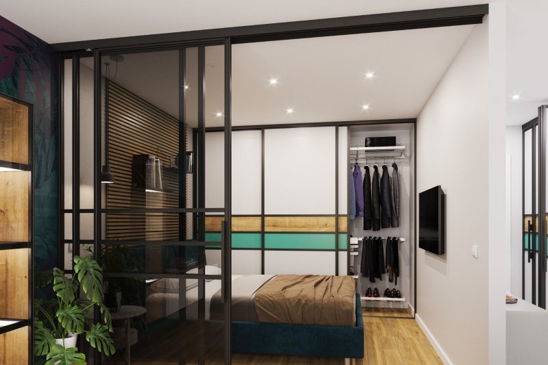 Loft -style partition for zoning