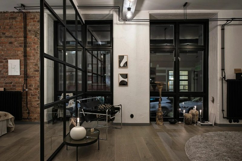 Interior industrial loft chic