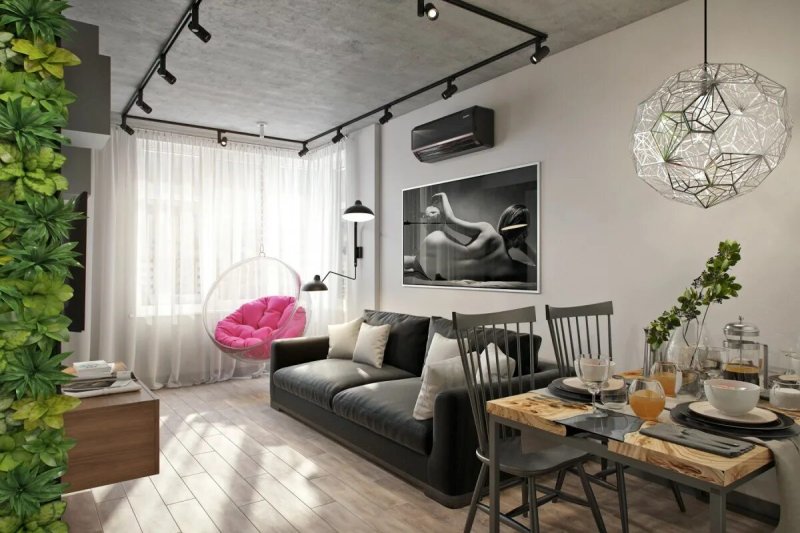 Loft style in the interior of the apartment