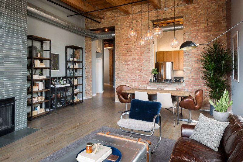 Loft style in the interior of the apartment