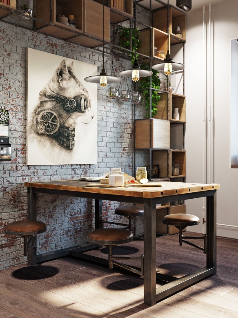 Loft -style kitchen table