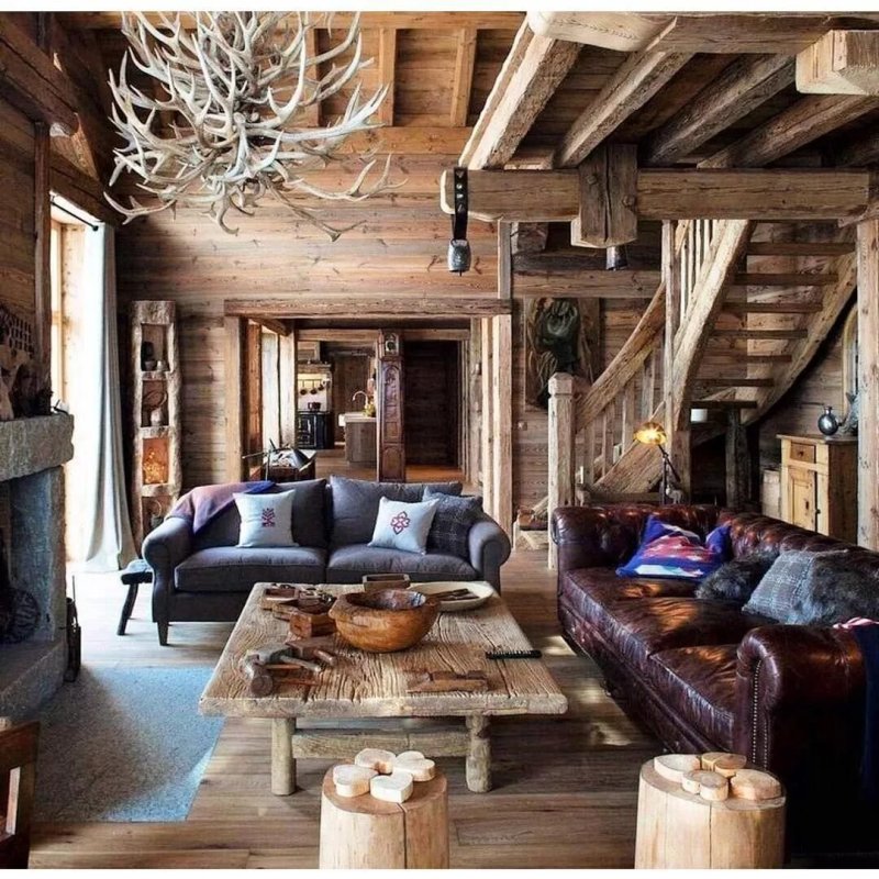 Alpine chalet interior