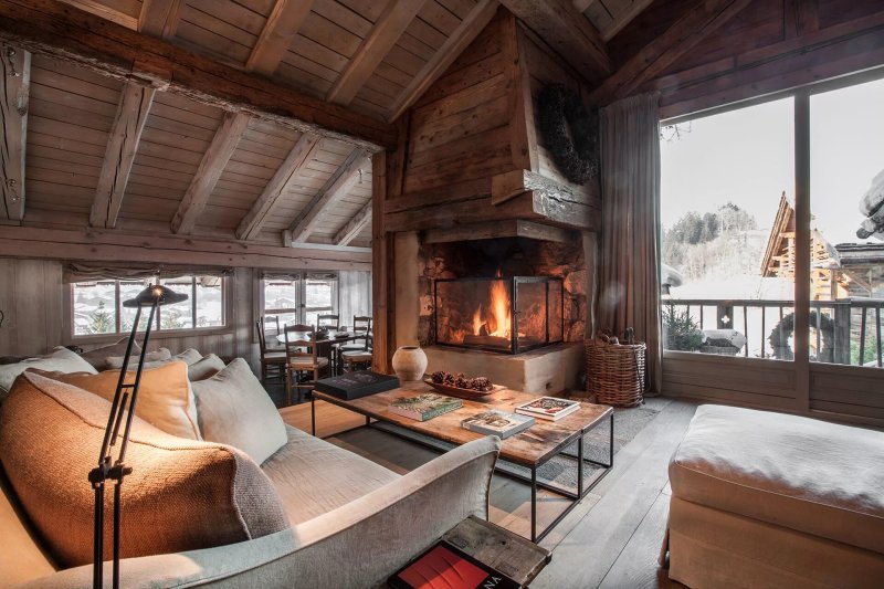 House interior in the chalet style