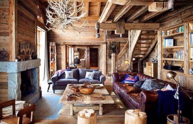 Alpine chalet interior