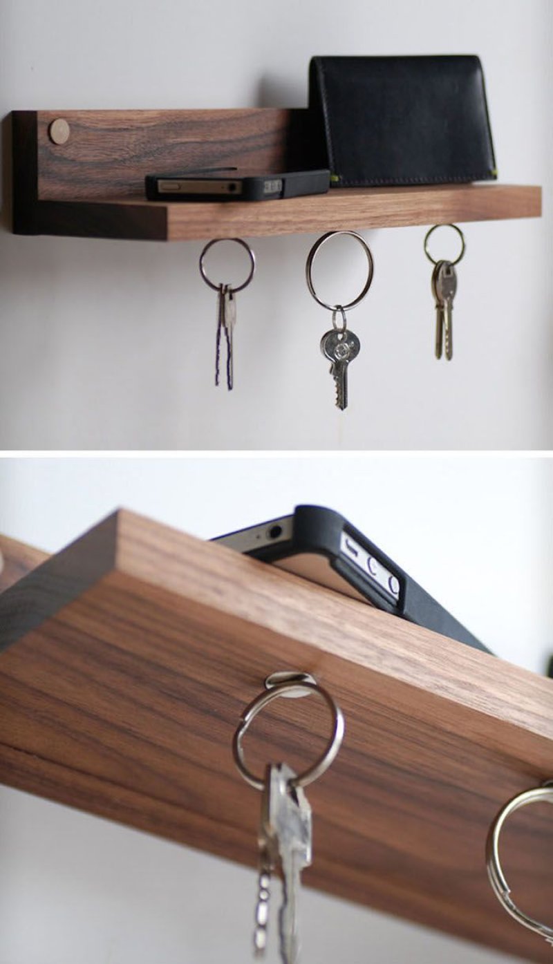 Key shelf in the hallway