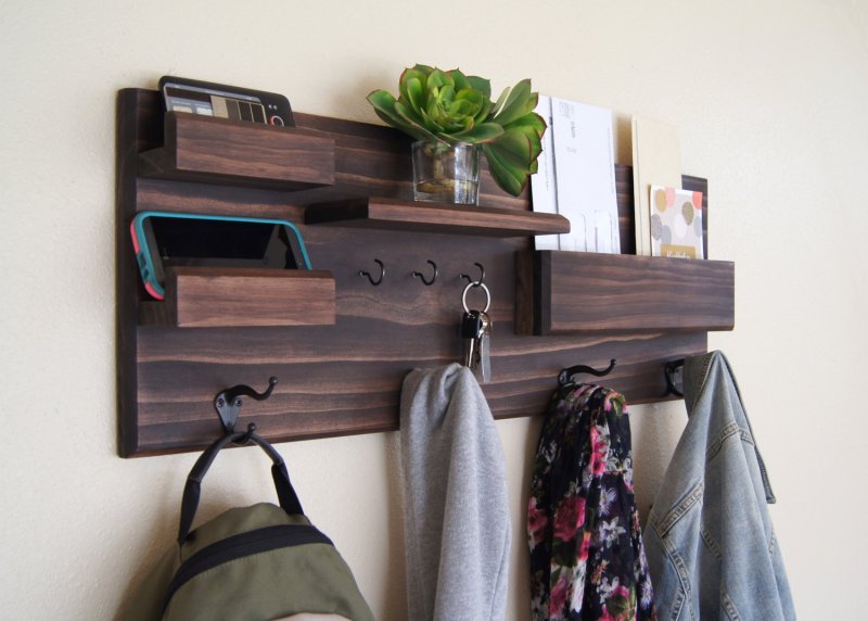 Shelf in the hallway for small things