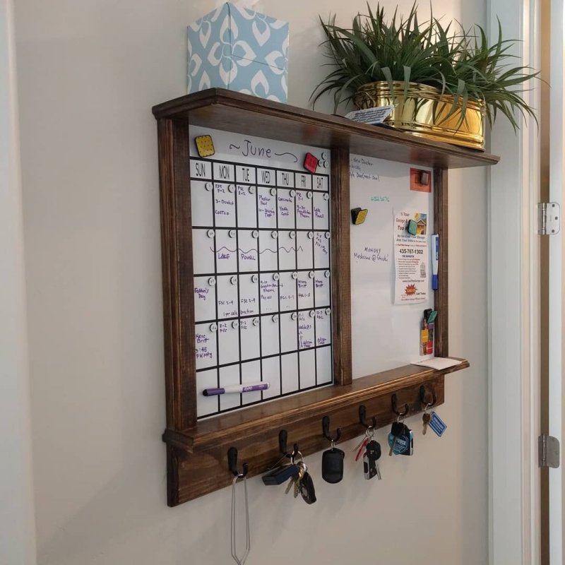 Key shelf in the hallway