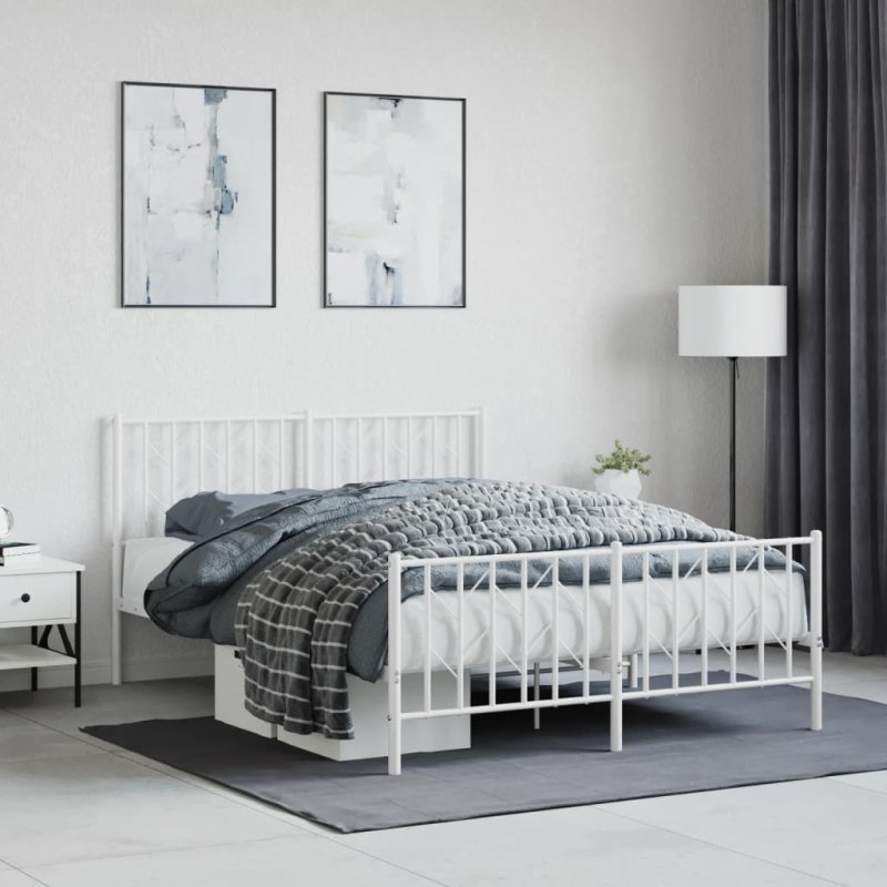 Bed Ikea white metal double