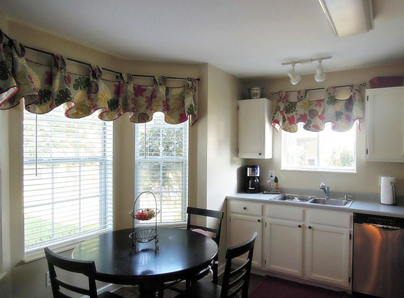 Kitchen curtains design on windows